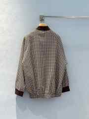 Uubags | Miu Miu Gingham check blouson jacket in white/burgundy - 4