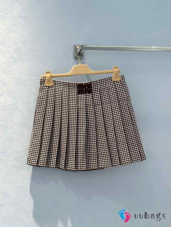 Uubags | Miu Miu Gingham check miniskirt - 1