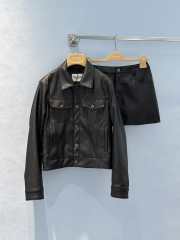 Uubags | Miu Miu Nappa leather jacket in black for women - 5