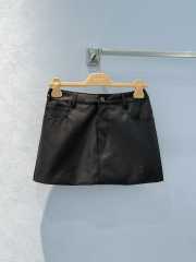 Uubags | Miu Miu Nappa leather miniskirt in black - 1