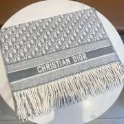 Uubags | Christian Dior Oblique Scarf Cashmere In Grey - 4