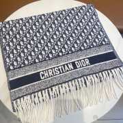 Uubags | Christian Dior Oblique Scarf Cashmere In Blue - 3