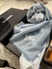 Uubags | Chanel Stole Cashmere Light Blue 90x200cm - 3