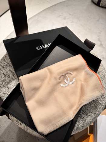 Uubags | Chanel Stole Cashmere Beige 90x200cm