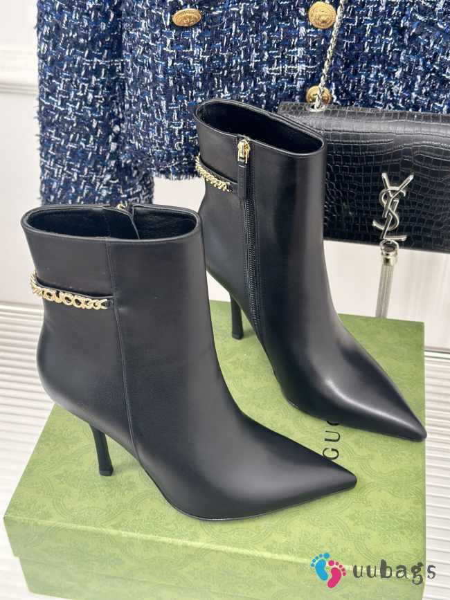 Uubags | Gucci Signoria ankle boot in black 10.5cm - 1