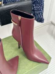 Uubags | Gucci Signoria ankle boot in burgundy 10.5cm - 6