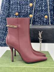 Uubags | Gucci Signoria ankle boot in burgundy 10.5cm - 5