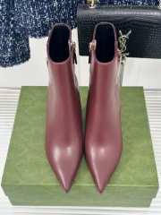 Uubags | Gucci Signoria ankle boot in burgundy 10.5cm - 3