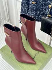 Uubags | Gucci Signoria ankle boot in burgundy 10.5cm - 2