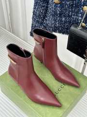 Uubags | Gucci Signoria ankle boot in burgundy 4.5cm - 2