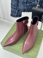 Uubags | Gucci Signoria ankle boot in burgundy 4.5cm - 5