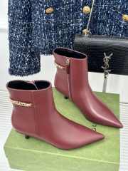 Uubags | Gucci Signoria ankle boot in burgundy 4.5cm - 4