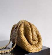 Uubags | Bottega Veneta Teen Lauren 1980 Bag With Chain In Dark praline 31.5x16.5x11cm - 3