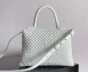 Uubags | Bottega Veneta Patti Top Handle Bag In White 19x26x11cm - 6