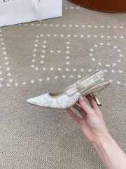 Uubags | Dior Cotton Ribbon Toile De Jouy J'Adior Slingback 6.5cm Pumps In White - 3