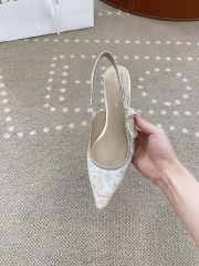 Uubags | Dior Cotton Ribbon Toile De Jouy J'Adior Slingback 1cm Pumps In White - 4