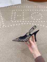 Uubags | J'Adior Slingback Pump Transparent Mesh Embroidered with Black Strass 10cm - 2