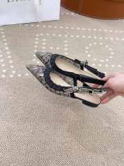 Uubags | J'Adior Slingback Pump Transparent Mesh Embroidered with Black Strass 1cm - 6