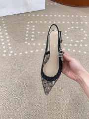 Uubags | J'Adior Slingback Pump Transparent Mesh Embroidered with Black Strass 1cm - 3