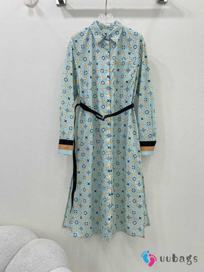 Uubags | Louis Vuitton Monogram Kaleidoscope Shirt Dress In Blue - 1