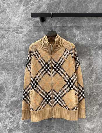 Uubags | Burberry Check Wool Blend Track Jacket