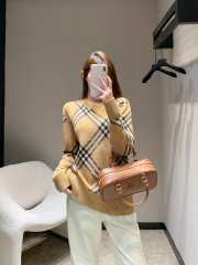 Uubags | Burberry Check Wool Blend Sweater In Sand - 6