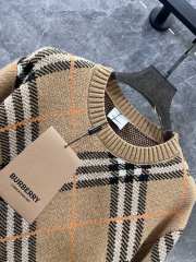 Uubags | Burberry Check Wool Blend Sweater In Sand - 4