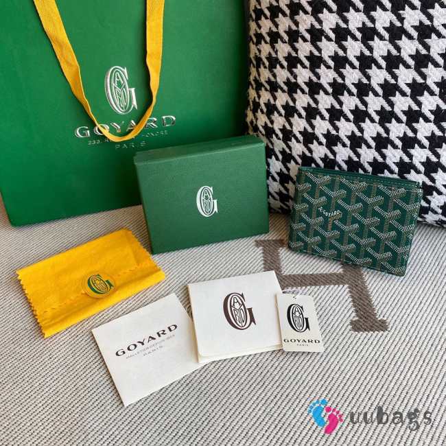 Uubags | Goyard Goyardine Bi-Fold Victoire PM Wallet Green 11x2x9cm - 1