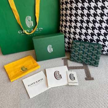 Uubags | Goyard Goyardine Bi-Fold Victoire PM Wallet Green 11x2x9cm