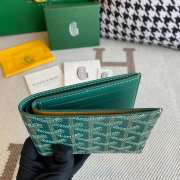 Uubags | Goyard Goyardine Bi-Fold Victoire PM Wallet Green 11x2x9cm - 3