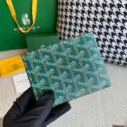 Uubags | Goyard Goyardine Bi-Fold Victoire PM Wallet Green 11x2x9cm - 5