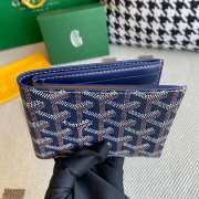 Uubags | Goyard Goyardine Bi-Fold Victoire PM Wallet Navy Blue 11x2x9cm - 4