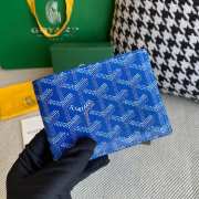 Uubags | Goyard Goyardine Bi-Fold Victoire PM Wallet Blue 11x2x9cm - 5