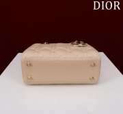 Uubags | Mini Lady Dior Bag Powder Beige Cannage Lambskin 17x15x7cm  - 6