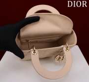 Uubags | Mini Lady Dior Bag Powder Beige Cannage Lambskin 17x15x7cm  - 4