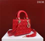 Uubags | Small Dioriviera Lady Dior My ABCDior Bag Red Cannage Lambskin 20x17x8cm - 2