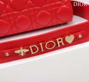 Uubags | Small Dioriviera Lady Dior My ABCDior Bag Red Cannage Lambskin 20x17x8cm - 4