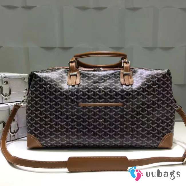 Uubags | Goyard Bowling Bag in Black & Tan 50x18x27cm - 1