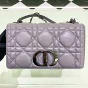 Uubags | Medium Dior Caro Bag Purple Cannage Supple Calfskin and Lambskin 25x12x7cm - 1