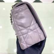 Uubags | Medium Dior Caro Bag Purple Cannage Supple Calfskin and Lambskin 25x12x7cm - 5