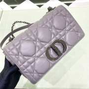 Uubags | Medium Dior Caro Bag Purple Cannage Supple Calfskin and Lambskin 25x12x7cm - 4