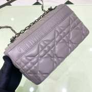 Uubags | Medium Dior Caro Bag Purple Cannage Supple Calfskin and Lambskin 25x12x7cm - 2