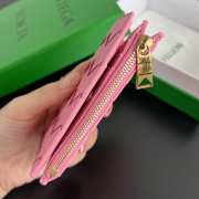 Uubags | Bottega Veneta small intrecciato Bi-Fold zip wallet MXN in pink 11.5x9x1cm - 6