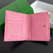 Uubags | Bottega Veneta small intrecciato Bi-Fold zip wallet MXN in pink 11.5x9x1cm - 4