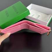 Uubags | Bottega Veneta small intrecciato Bi-Fold zip wallet MXN in pink 11.5x9x1cm - 3