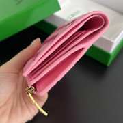 Uubags | Bottega Veneta small intrecciato Bi-Fold zip wallet MXN in pink 11.5x9x1cm - 2