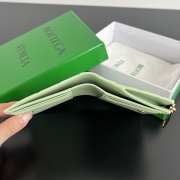 Uubags | Bottega Veneta small intrecciato Bi-Fold zip wallet MXN in mint green 11.5x9x1cm - 5