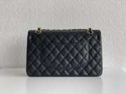 Uubags | Chanel flap bag black caviar leather with gold buckle 25cm - 5