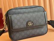 Uubags | Gucci Ophidia small crossbody bag blue and dark blue Supreme Tender canvas 23x18.5x8cm - 3