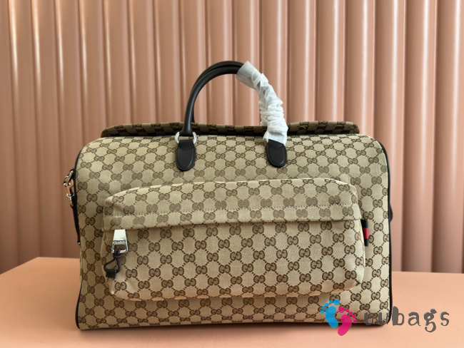 Uubags | Medium Gucci duffle bag beige and ebony original GG canvas 45x28x24cm - 1